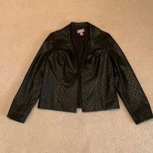 Chicos faux leather Black jacket Size Chicos 0 (Size 4)